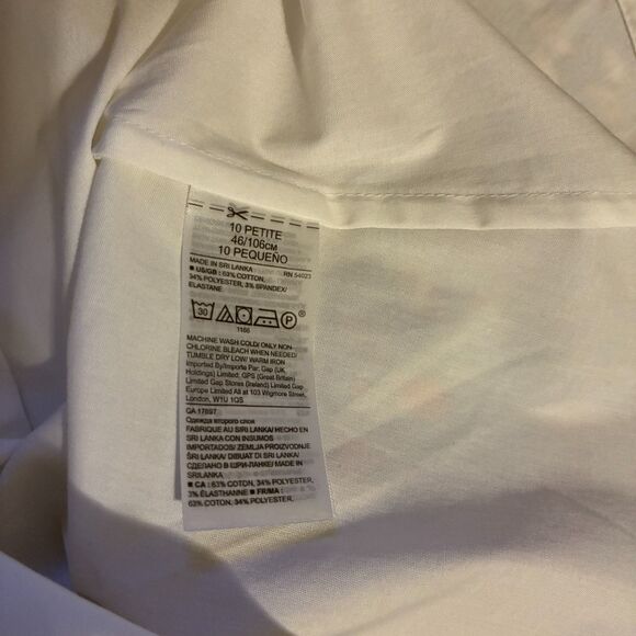 Banana Republic Riley Women Top 10P White Ruffle Sleeveless Tailored Preppy - Picture 4 of 10